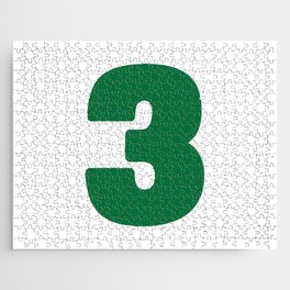 3 (Olive & White Number) Jigsaw Puzzle