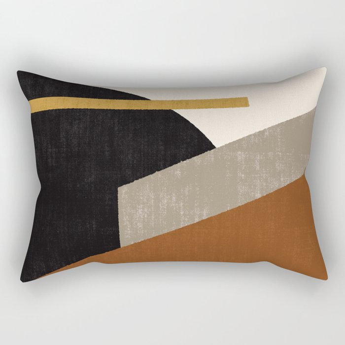 Geometric Compo 1 Filet - terra Rectangular Pillow