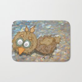 Count Your Chicken Bath Mat | Wing, Confetti, Babybird, Warmsunnyday, Bird, Tail, Feathers, Greeneyes, Wide Eyedgaze, Chicken 
