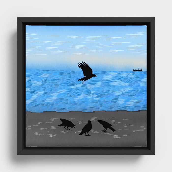 The Crows Framed Canvas