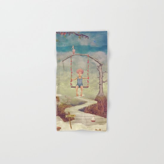 Mysterious city in sky Hand & Bath Towel