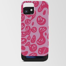 Pink Dripping Smiley iPhone Card Case
