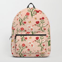 Romantic Birds Pattern Backpack