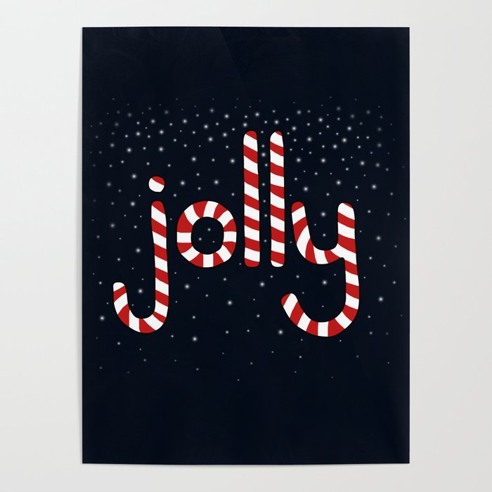 Download Jolly Christmas Word Art Poster By Rhiannapower Society6
