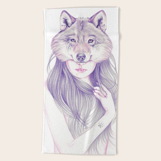 Wolfheart Beach Towel