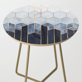 Soft Blue Hexagons Side Table