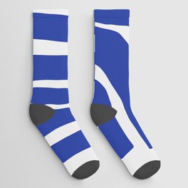 S and U Socks | Stripe, Blue, Abstractblue, Blueart, Minimalblue, Pattern, Abstract, Bluepattern, Digital, Bold 