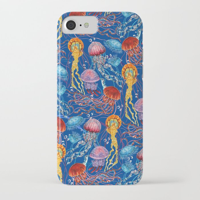 Jellyfish Collection - blue iPhone Case