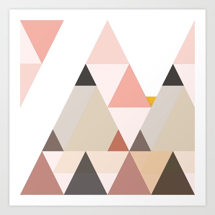 A Bunch Of Triangles And A Golden One Art Print