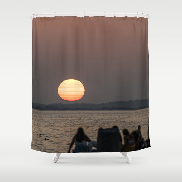 Lanescove Sunset Shower Curtain