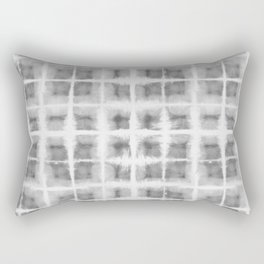 Shibori gray squares Rectangular Pillow