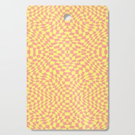 Orange yellow green checker symmetrical pattern Cutting Board