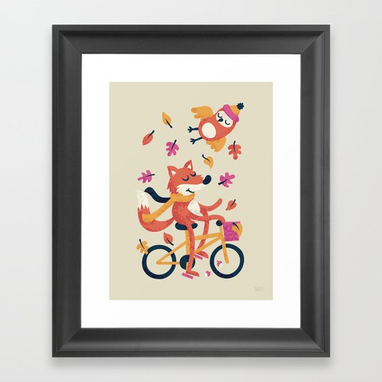 Autumn Ride Framed Art Print