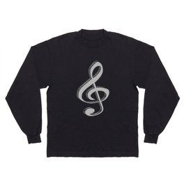 Treble Clef In 3D Long Sleeve T-shirt
