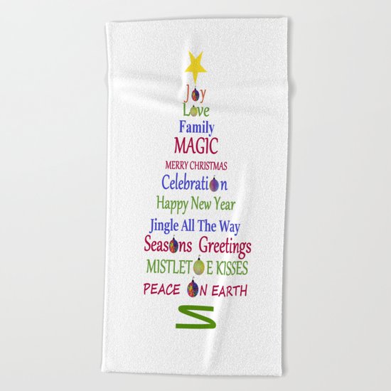 Holiday Tree Beach Towel