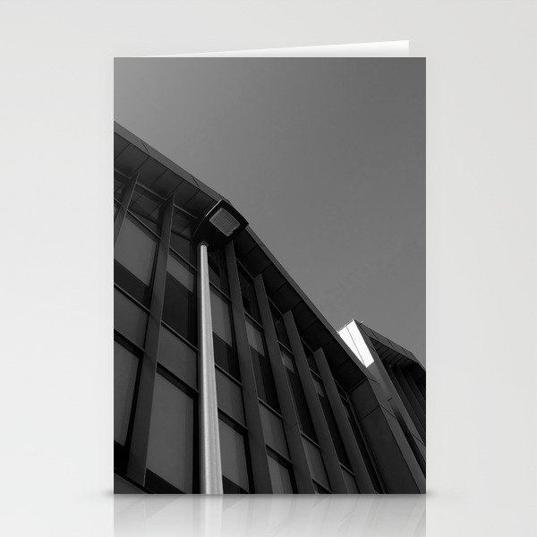 black and white building abstract Stationery Cards