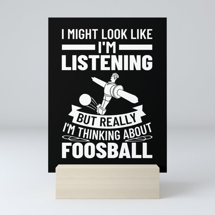 Foosball Table Soccer Game Ball Outdoor Player Mini Art Print
