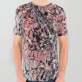 Paris - Jackson Pollock style drip painting design, Abstract art prints All Over Graphic Tee