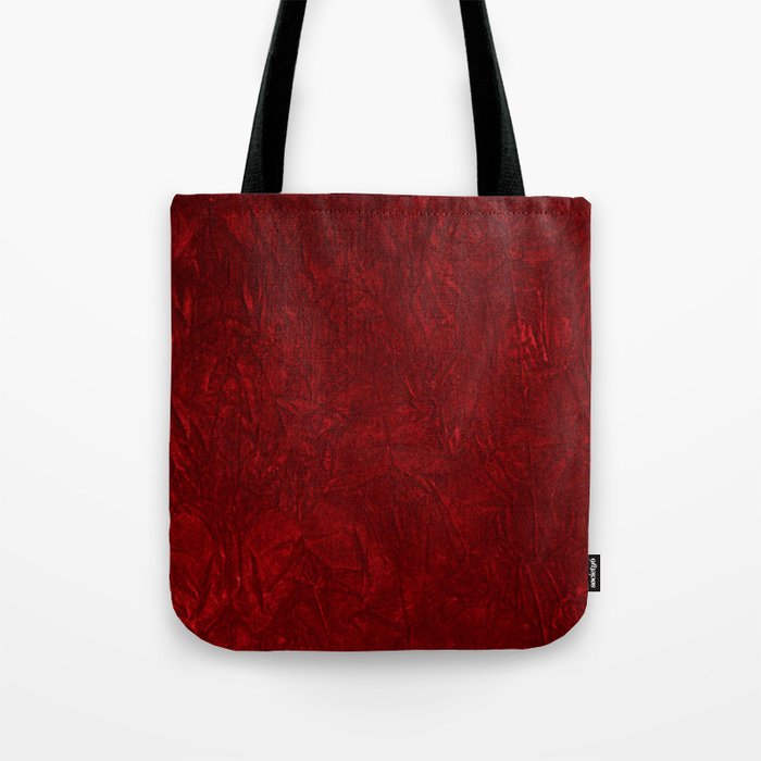 Red Crushed Velvet Tote Bag