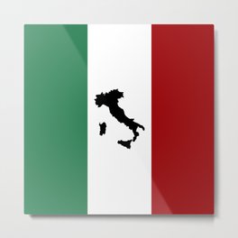 Italian Flag & Boot Metal Print | Italy, Sardinia, European, Sicily, Roma, Mediterranean, Map, Proud, Pride, Europe 