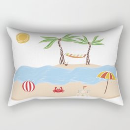 Summer Beach Fun Rectangular Pillow