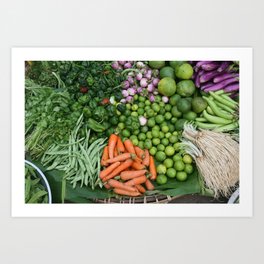 Asia vegetables on market #society6 #vegetables Art Print