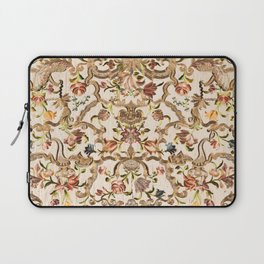 Vintage Ornate Red and Yellow Floral Embroidery Laptop Sleeve