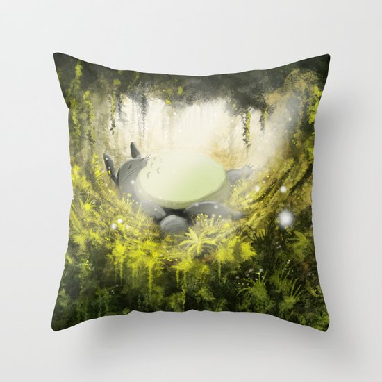 Totoro's Dream Throw Pillow