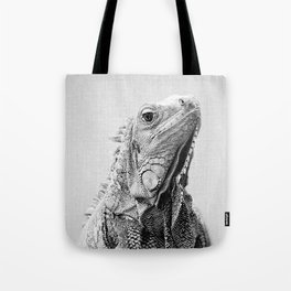 Iguana - Black & White Tote Bag