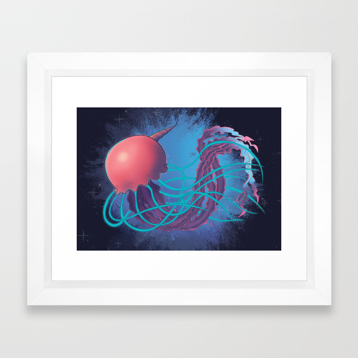 Unicorn Jellyfish Framed Art Print By Aligonza Society6