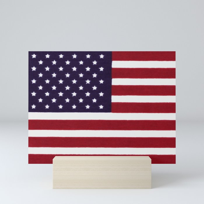 USA flag - Painterly impressionism Mini Art Print