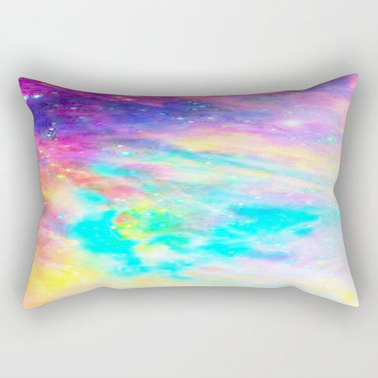 Abstract Galaxy : Bright & Colorful Rectangular Pillow