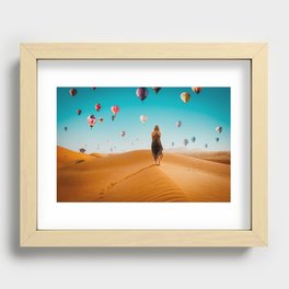 Walking towards happiness Recessed Framed Print