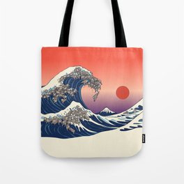 The Great Wave of Sloth Tote Bag
