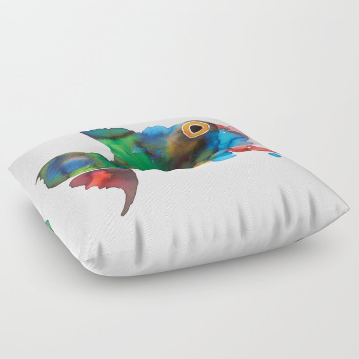 colorful fish Floor Pillow
