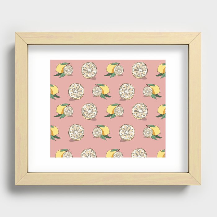 Life is full of lemons Recessed Framed Print