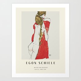 Poster-Egon Schiele-Mother and daughter. Art Print