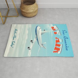 See America By Air Commercial Airliner travel poster. Rug