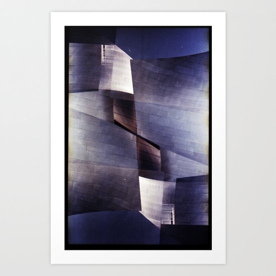 disney concert hall 2 (35mm multi exposure) Art Print