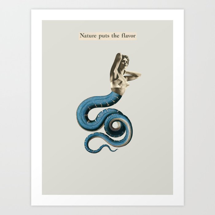 Blue Medusa! Art Print