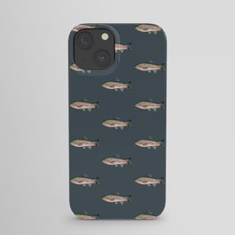 Rainbow Trout-Blue iPhone Case