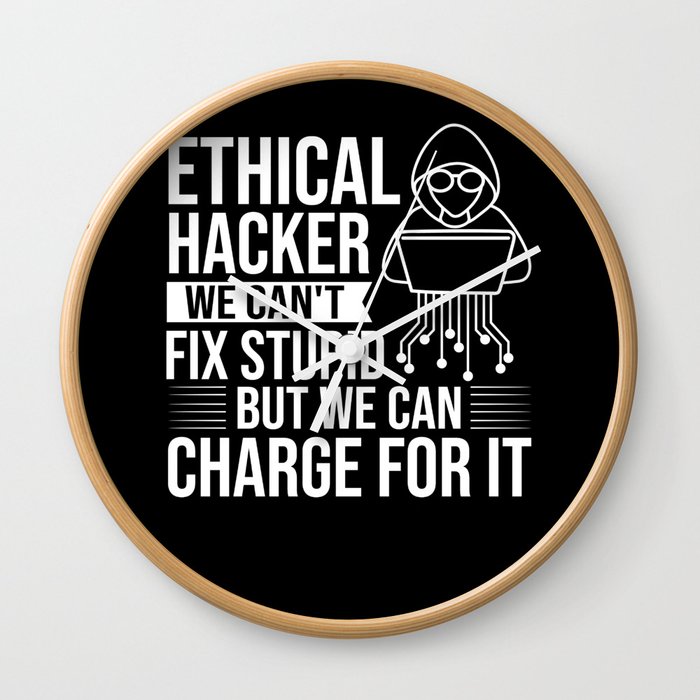 Ethical Hacker Certified Computer Hacking Password Wall Clock