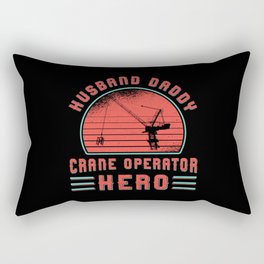 Crane Operator Husband Daddy Construction Site Rectangular Pillow