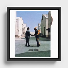 Wish You Were Here Pink Shake Hands Floyd Rock Band Framed Canvas