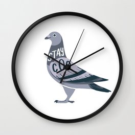 Stay Cool Pigeon Wall Clock
