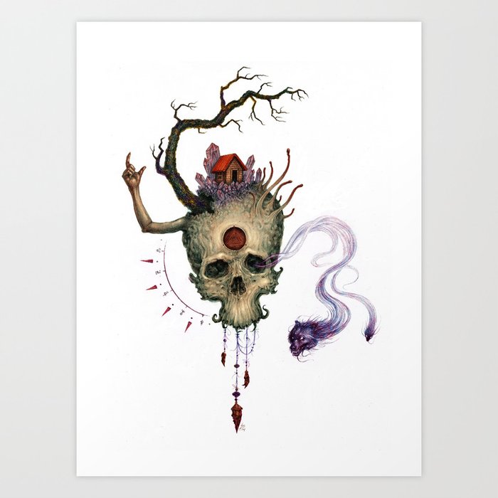 Little House on the Scary  Art Print