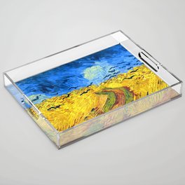Vincent van Gogh "Wheatfield with crows" Acrylic Tray