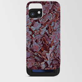 Countryside frost dried leaves Artwork Print iPhone Card Case