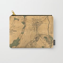Vintage Battle of Gettysburg Map (1864) Carry-All Pouch