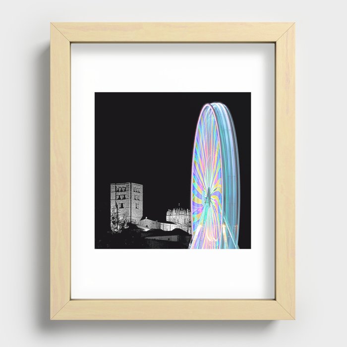 The cathedral and the Ferris wheel Recessed Framed Print